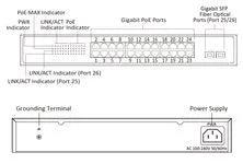 DS-3E1526P-SI (WEB MANAGED) SWITCH L2 24 PORTS POE (370W) + 2 COMBOS GIGA – vue 3