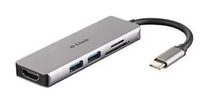 Carte réseau hub usb-c 5-EN-1 lecteur de cartes – vue 2