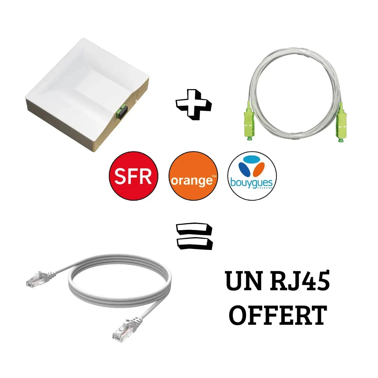 Arancione / Bouygues / Sfr Confezione da 3 m di Octofiber