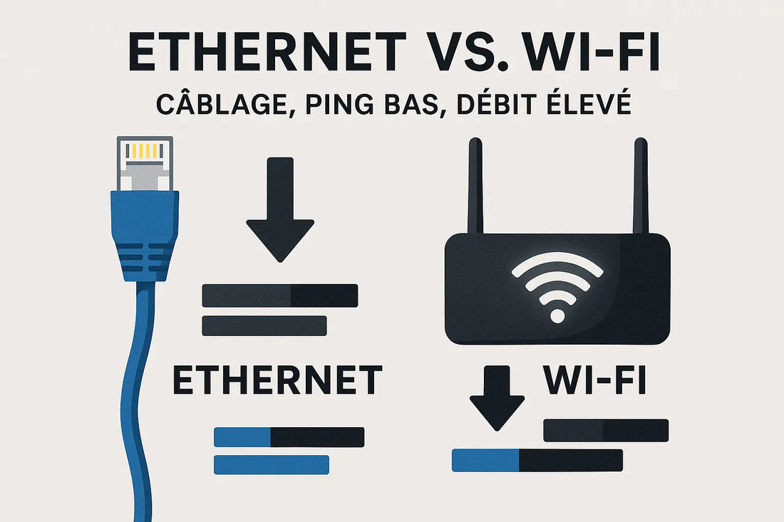 Ethernet vs. Wi-Fi : câblage, ping bas, débit élevé HiddenLine