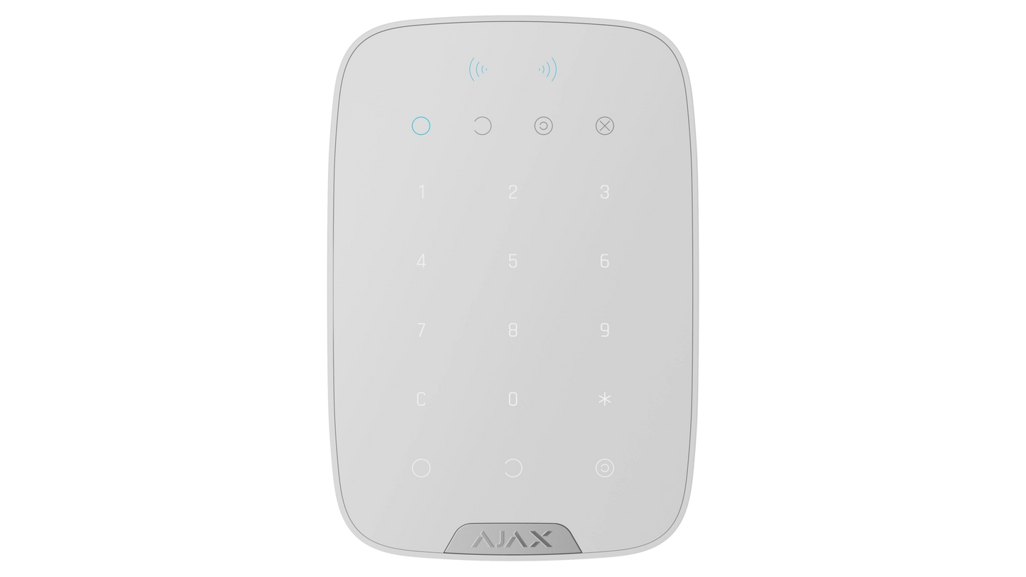 Clavier radio tactile avec lecteur RFID NFA2P blanc