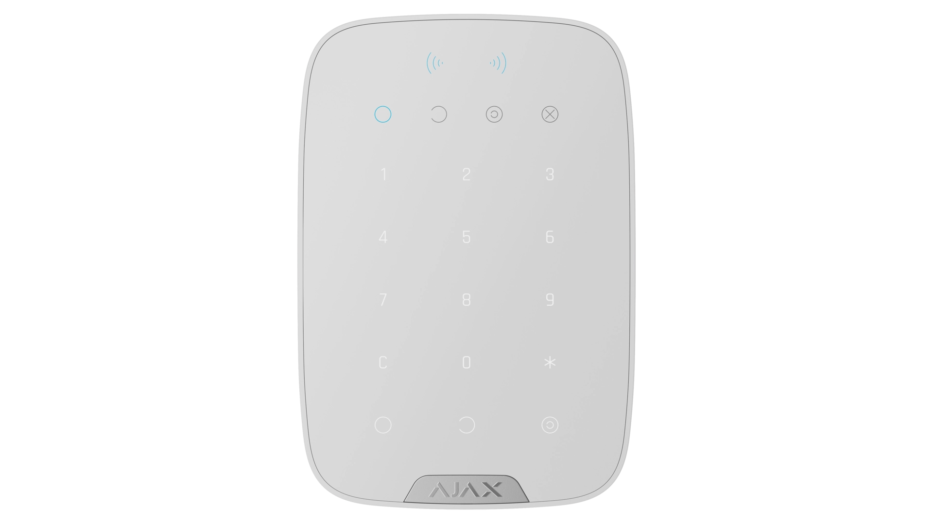 Clavier radio tactile avec lecteur RFID NFA2P blanc