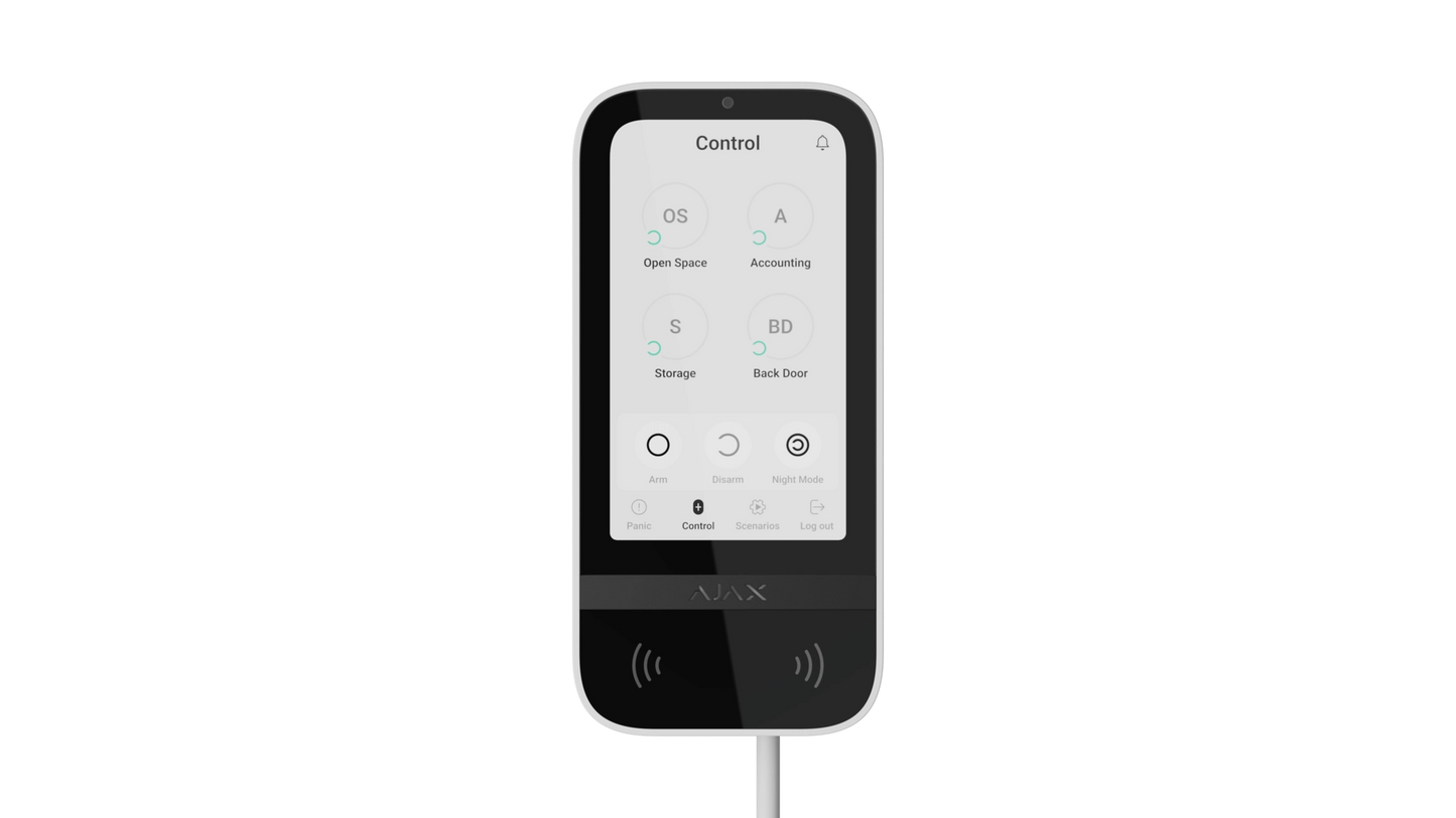 KEYPAD TOUCHSCREEN FIBRA WH CLAVIER ECRAN TACTILE + LECTEUR DE PROXIMITE - BLA