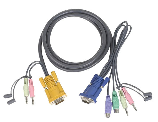 Câble KVM cordon PS/2 + audio