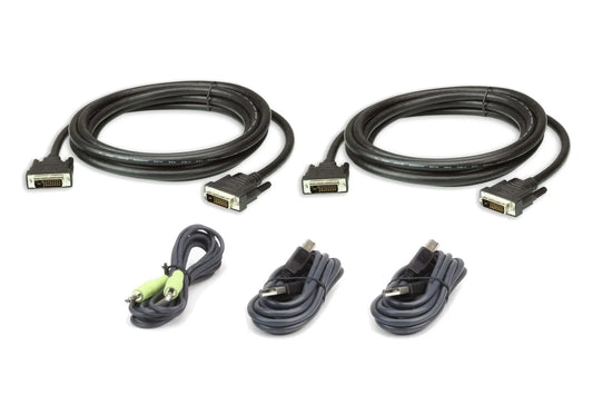 CÂBLE KIT DUAL DVI-DD/USB/SP LONGUEUR 3M