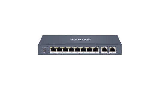 DS-3E1310HP-EI SWITCH L2 8 PORTS POE (60W) + 2 PORTS GIGABIT RJ45