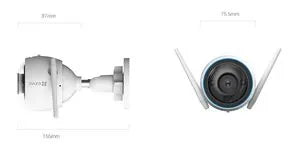 CS-H3-R100-1H3WKFL(2.8mm) CAMÉRA EXTERIEUR WIFI 3MP 2K CARTE SD MICRO HP – vue 6