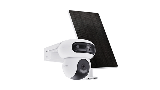 CS-HB90/SP-R100(4MP+4MP) BATTERIE CAMÉRA WIFI 2K EXT DOUBLE OBJECTIF + SOLAR PANEL