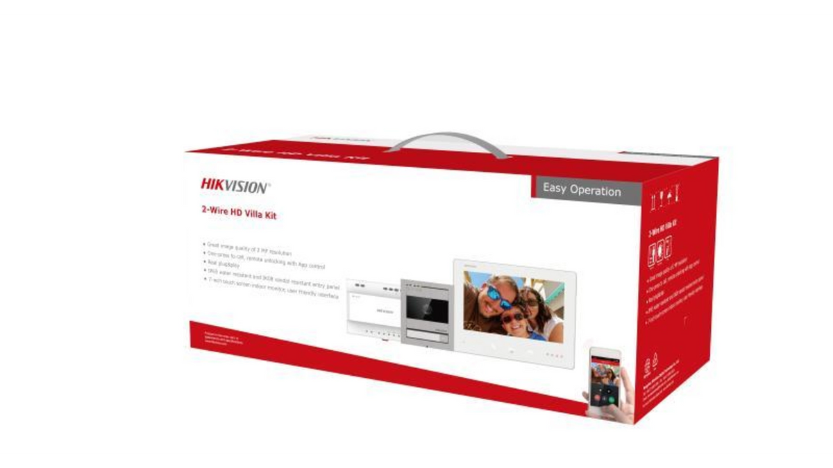 Interphone kit portier 2 fils hd 2MP IP65 IK08 7' WIFI