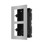 Support de baie informatique inox 2 modules encastre – vue 2
