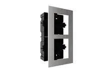 Support de baie informatique inox 2 modules encastre – vue 3