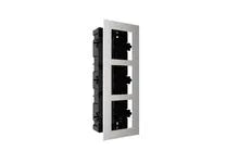 Support de baie informatique inox 3 modules encastre – vue 3