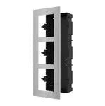 Support de baie informatique inox 3 modules encastre – vue 2