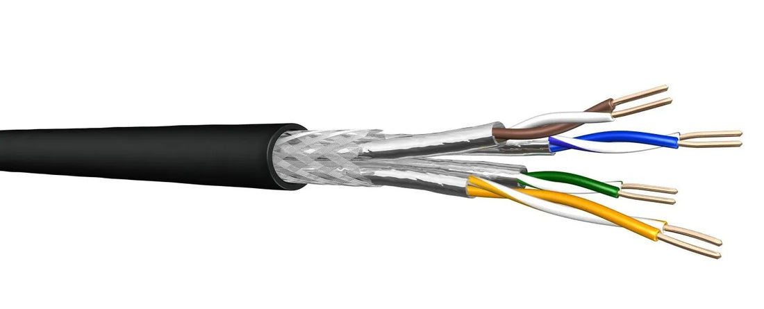 CÂBLE DRAKA Cat7 S/FTP MSB INT/EXT LSFH AWG26/1 DCA NOIR TOURET 1000m