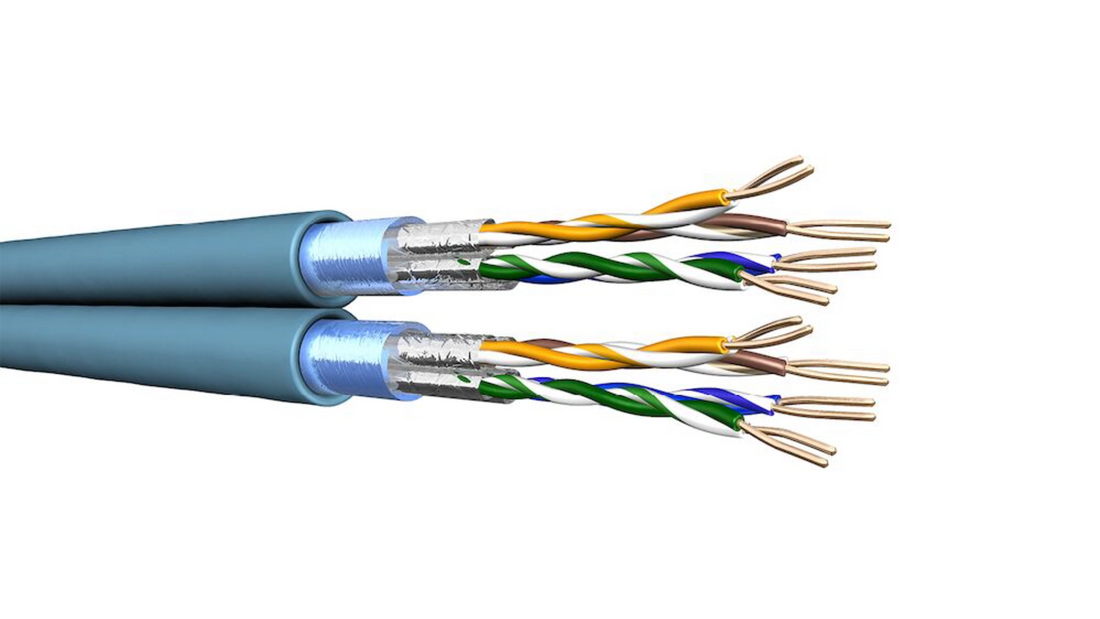 CÂBLE Cat6A F/FTP 2x4P 500m CCA BLEU