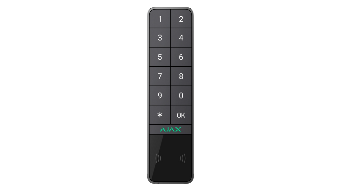 Équipement de contrôle d'accès clavier extérieur graphite avec authentification
