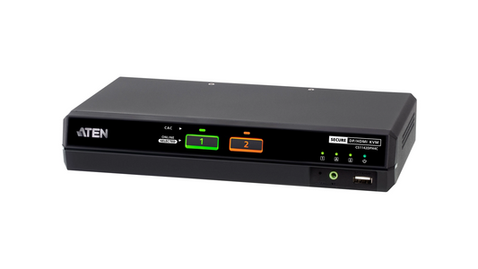 COMMUT KVM SECURISE 2PORTS USB HDMI /DP 2 ECRANS AVEC LECTEUR DE CARTE CONFORME NORME PSD PPv4.0