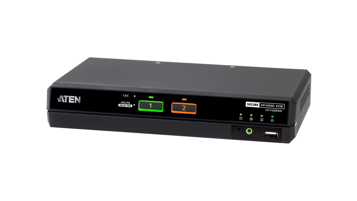 COMMUT KVM SECURISE 2PORTS USB HDMI /DP 2 ECRANS AVEC LECTEUR DE CARTE CONFORME NORME PSD PPv4.0