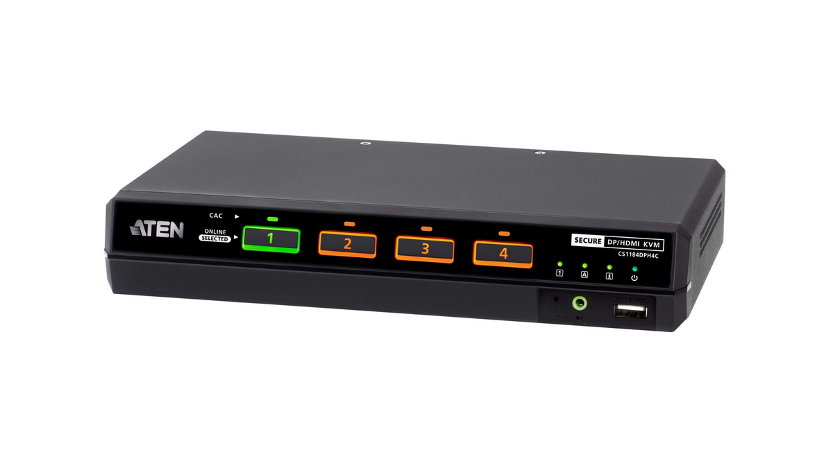COMMUT KVM SECURISE 4PORTS USB HDMI /DP AVEC LECTEUR DE CARTE CONFORME NORME PSD PPv4.0
