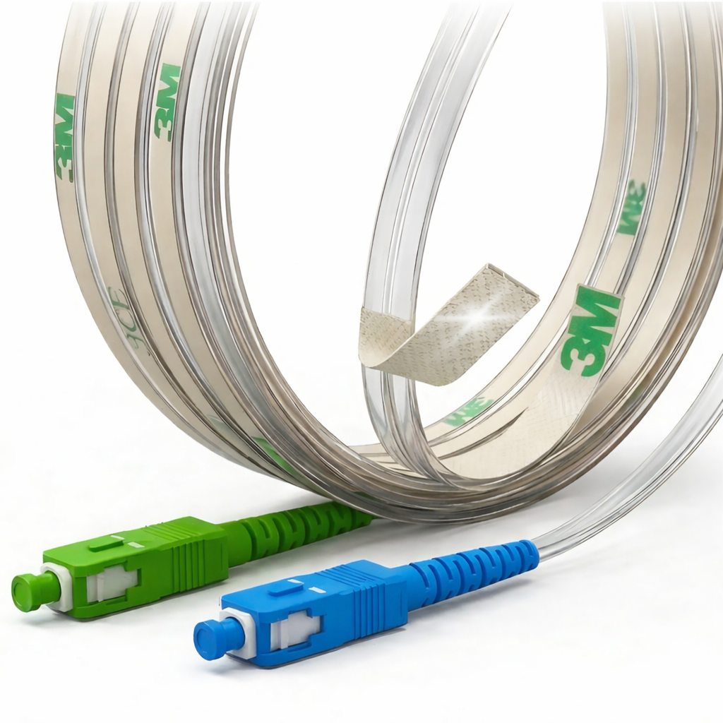 Câble Fibre Optique Invisible & Autocollant – SC-APC / SC-UPC (Jarretière Optique Box Free)