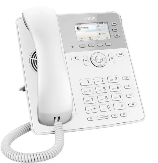 SNOM D717 TEL 6 COMPTES SIP POE BLANC 3 TOUCHES / ECRAN COULEUR / 2 RJ GIGA : USB