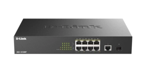 SWITCH 8 PORTS GIGA POE+ BUDGET 125 W 1 PORT GIGA & 1 PORT SFP - METALLIQUE – vue 2