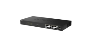 SWITCH 16 PORTS GIGA POE+ BUDGET 240W 1 PORT GIGA SFP - METALLIQUE – vue 3