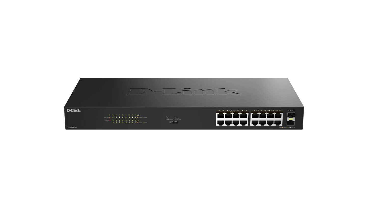 SWITCH 16 PORTS GIGA POE+ BUDGET 240W 1 PORT GIGA SFP - METALLIQUE
