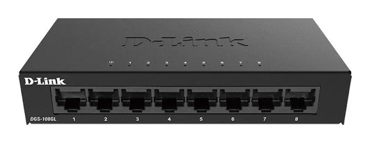 SWITCH METALLIQUE 8 PORTS 10/100/10 00 CONNECTEURS PLASTIQUE
