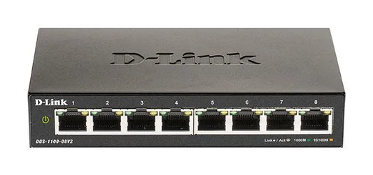 COMMUTATEUR 8 PORTS RJ45 GIGA SMAR SMART / VLAN / QOS / FANLESS / GREEN