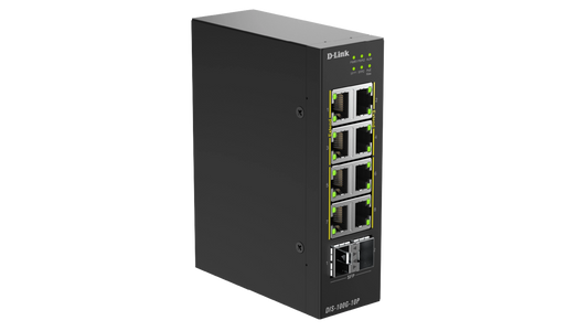 SWITCH INDUSTRIEL 8 PORTS GIGA POE+ BUDGET 240W 2 ports SFP - Format Rail-DIN - TEMP -40 a 75
