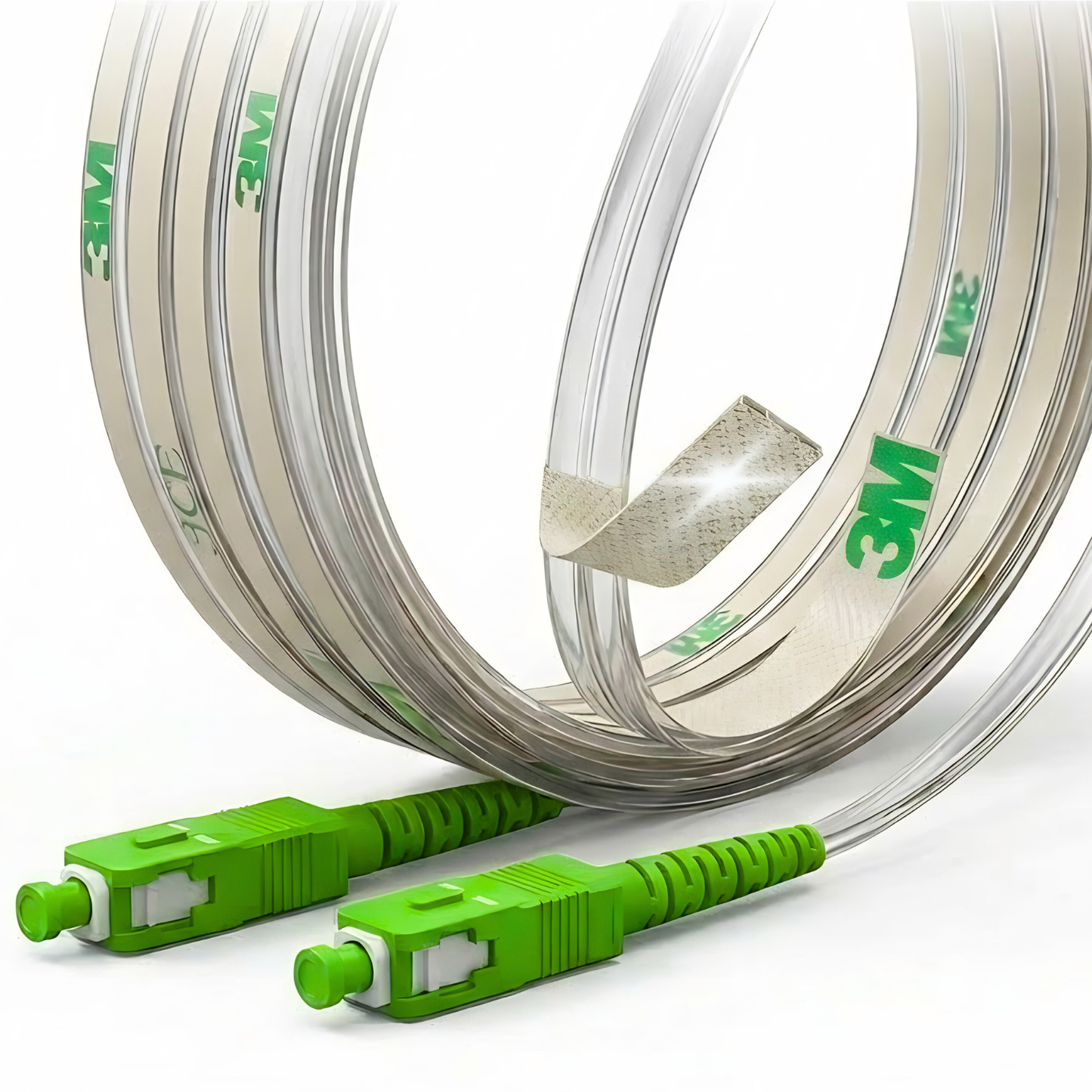 Câble Fibre Optique Invisible & Autocollant - SC-APC / SC-APC ou SC-APC / SC-UPC (Jarretière Optique pour Box Orange / Bouygues / SFR ou Free)