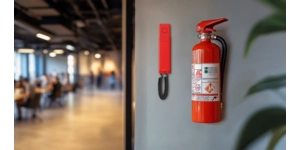 Téléphone analogique filaire d'urgence rouge analogiqu – vue 3