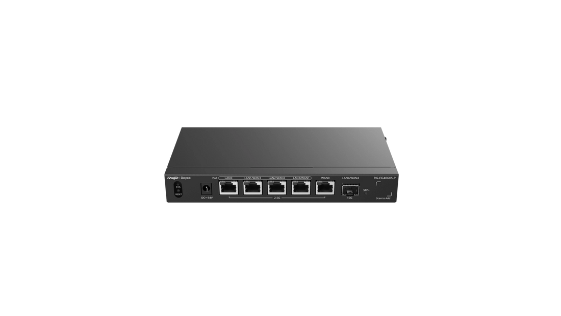 Routeur Multi-Gigabit PoE+ Reyee RG-EG406XS-P - 5 ports 2,5G PoE+ 1 SFP+ 10G