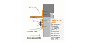 Serrure connectée support de pose pour contreplaque – vue 4
