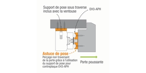 Serrure connectée support de pose pour contreplaque – vue 5