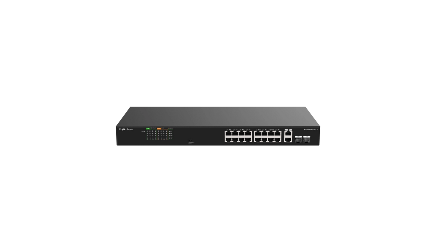 Switch Reyee ES118FGS-LP 16 ports PoE rack