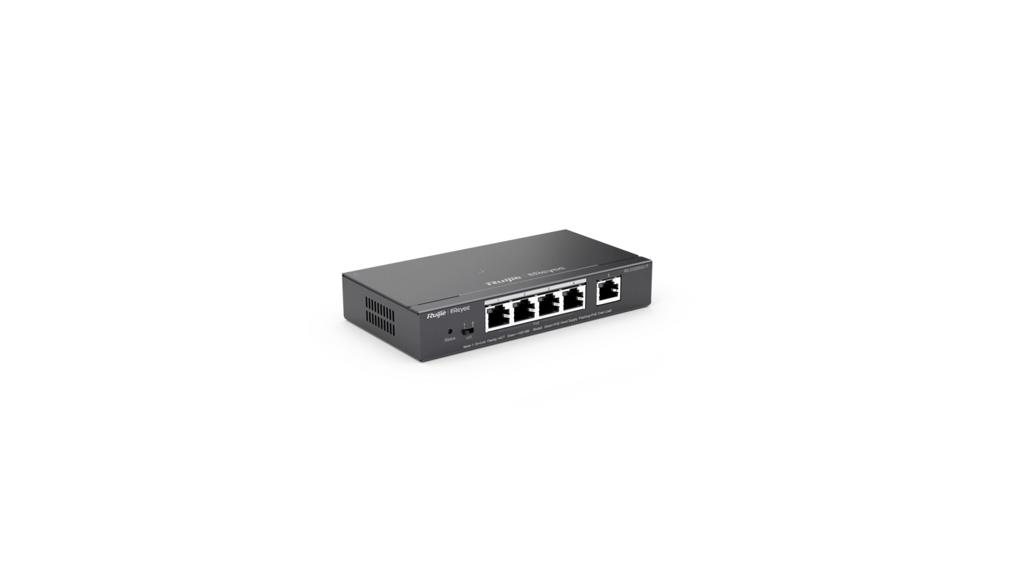 Switch Gigabit PoE+ 5 ports Reyee ES205GC-P – budget 54W