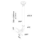 Support mural pour écran VESA 75x75 a 200x100 mm – vue 4