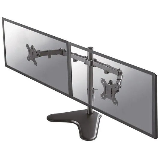 SUPPORT BUREAU A PIED POUR 2 ECRANS 10 a 32' VESA maximum : 100x100mm / VESA minimum : 75x75mm
