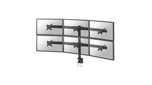 SUPPORT BUREAU POUR 6 ECRANS 50kg 27' VESA maximum : 100x100mm / VESA minimum : 75x75mm