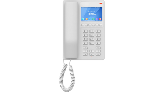 POSTE SIP POUR HOTEL BLANC 6 TOUCHES 2 SIP PoE Color LCD