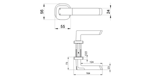 Serrure connectée poignee aperio H100 gauche 7/8MM – vue 3