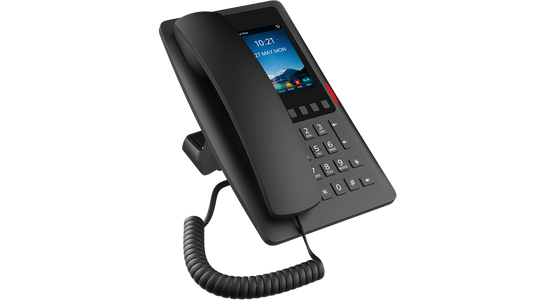 Téléphone IP noir hotel 2 comptes, blanc