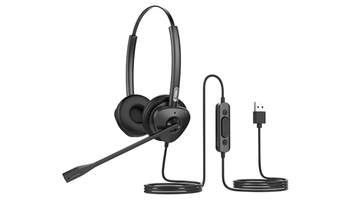 Casque téléphonique micro casque filaire stereo USB