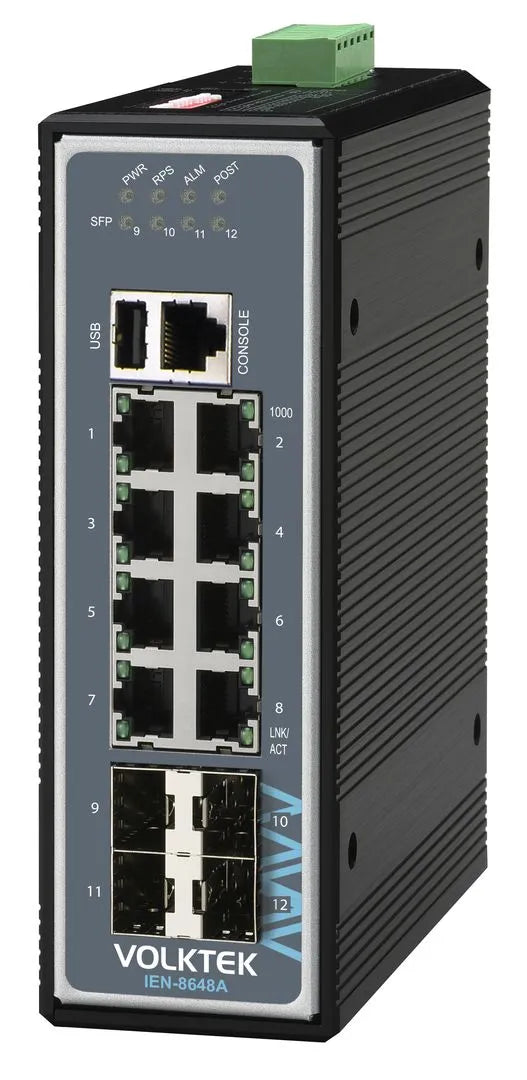 SWITCH IND 8 PORTS GIGA+4 GIGA SFP MANAGEABLE