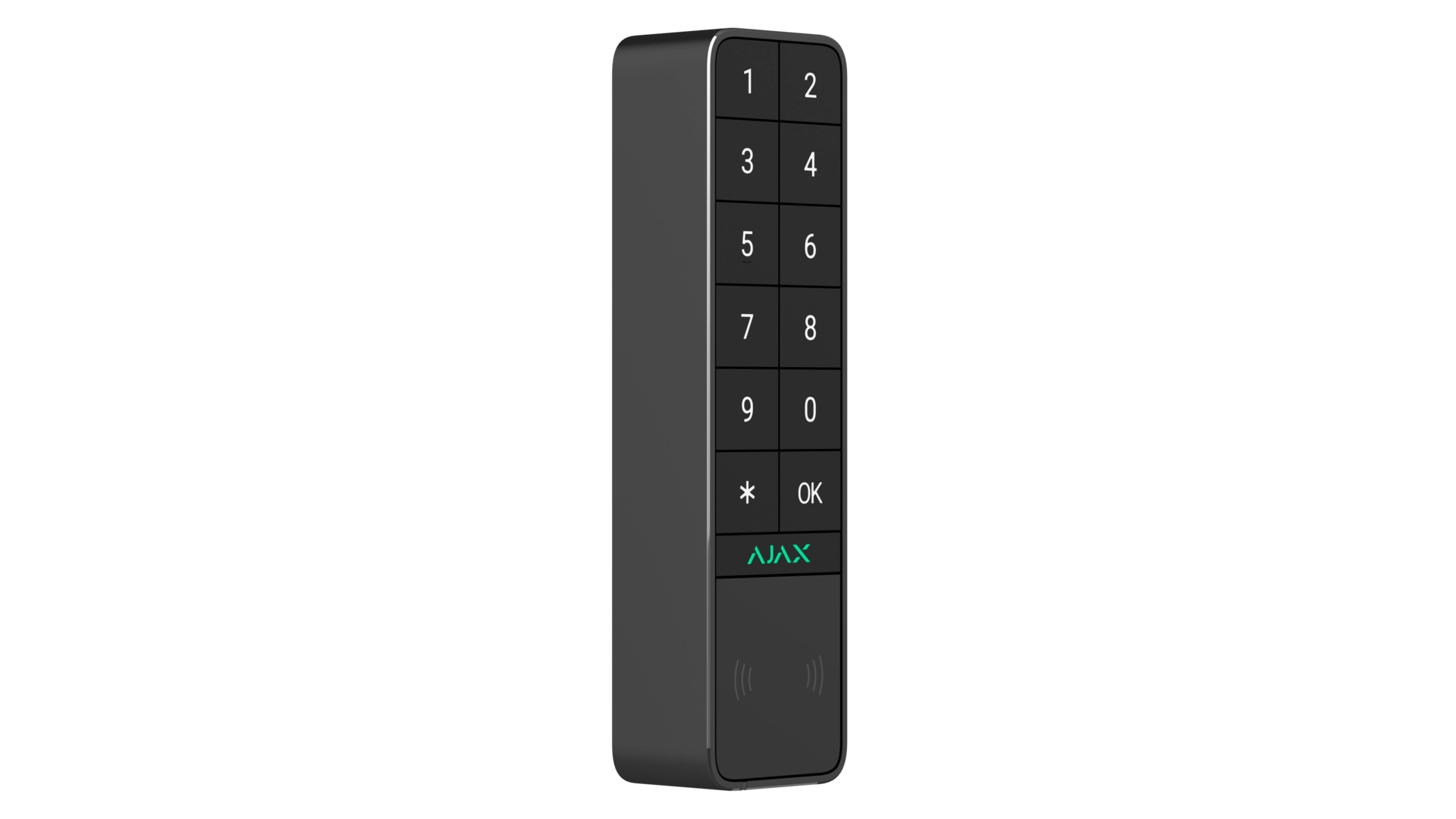 Équipement de contrôle d'accès clavier extérieur noir avec authentification par