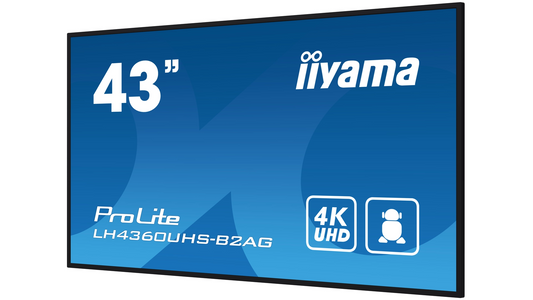 Écran d'affichage dynamique LED 43' 4K uhd 3840x2160 24/7