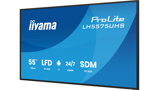 ECRAN 55'4K UHD 3840X2160 DALLE IPS LED 24/7 Haut-parleurs,3xHDMI 1xDP 2xUSB 8ms – LH5575UHS-B2AG