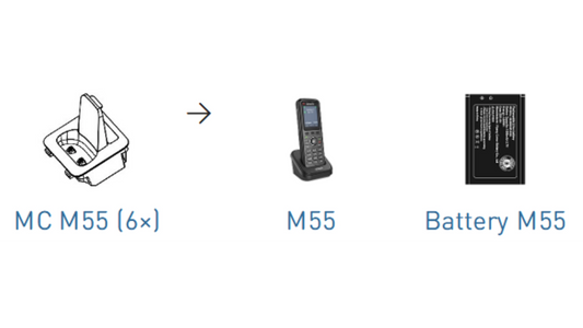 PACK x6 BASES DE CHARGE POUR MC10 POUR MODELES M55